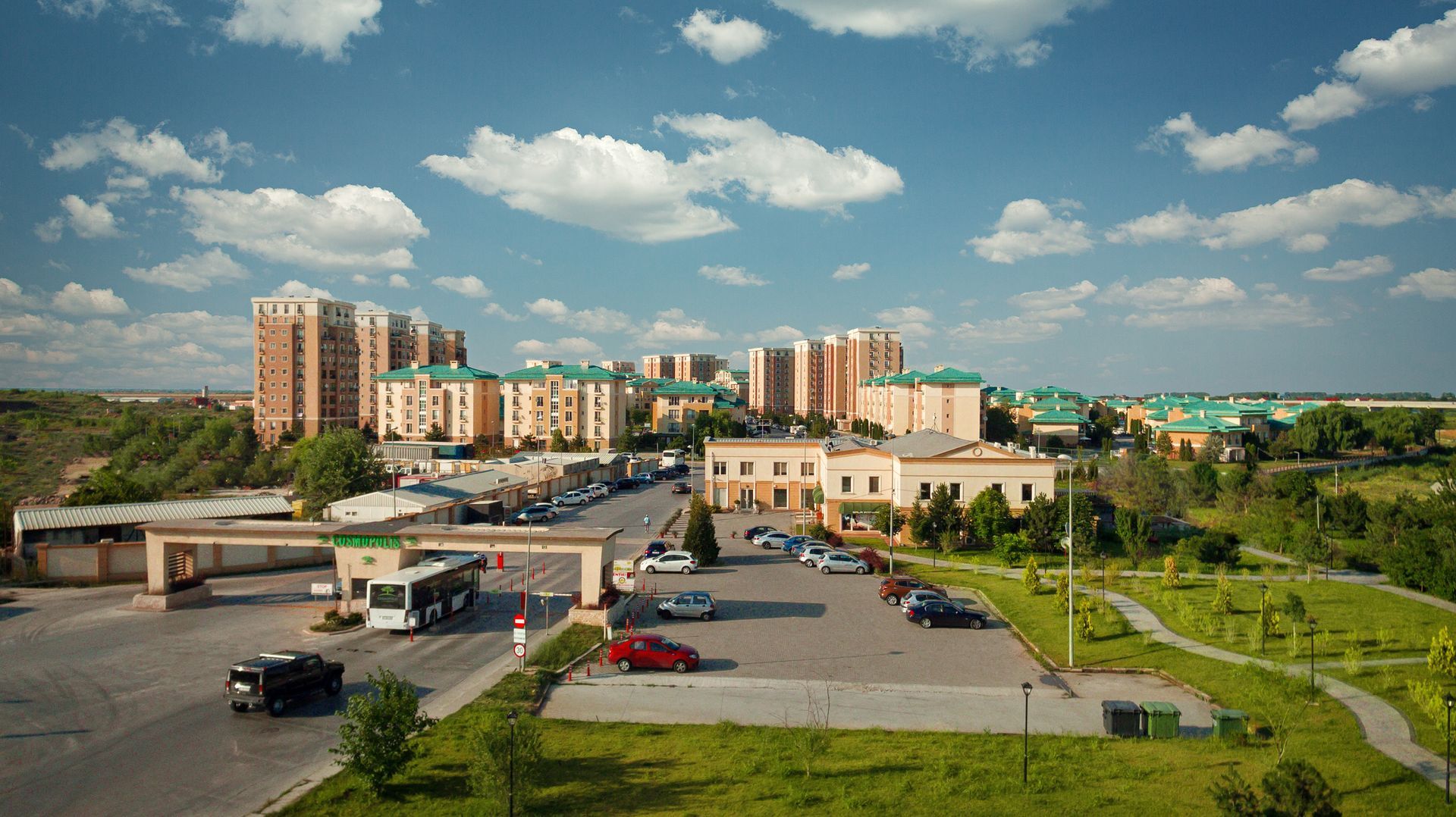 View of the Cosmopolis residential community